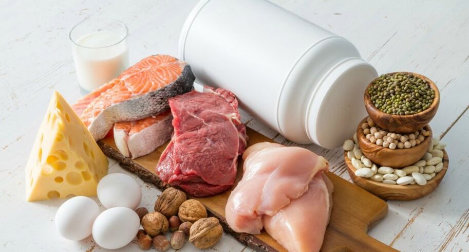 Çeşitli proteinli gıdalar